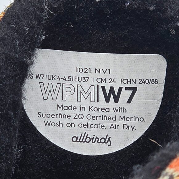 Allbirds Wool Piper Mids Split Tartan Plaid Womens 7 Lightweight Shoes Casual - Picture 6 of 13